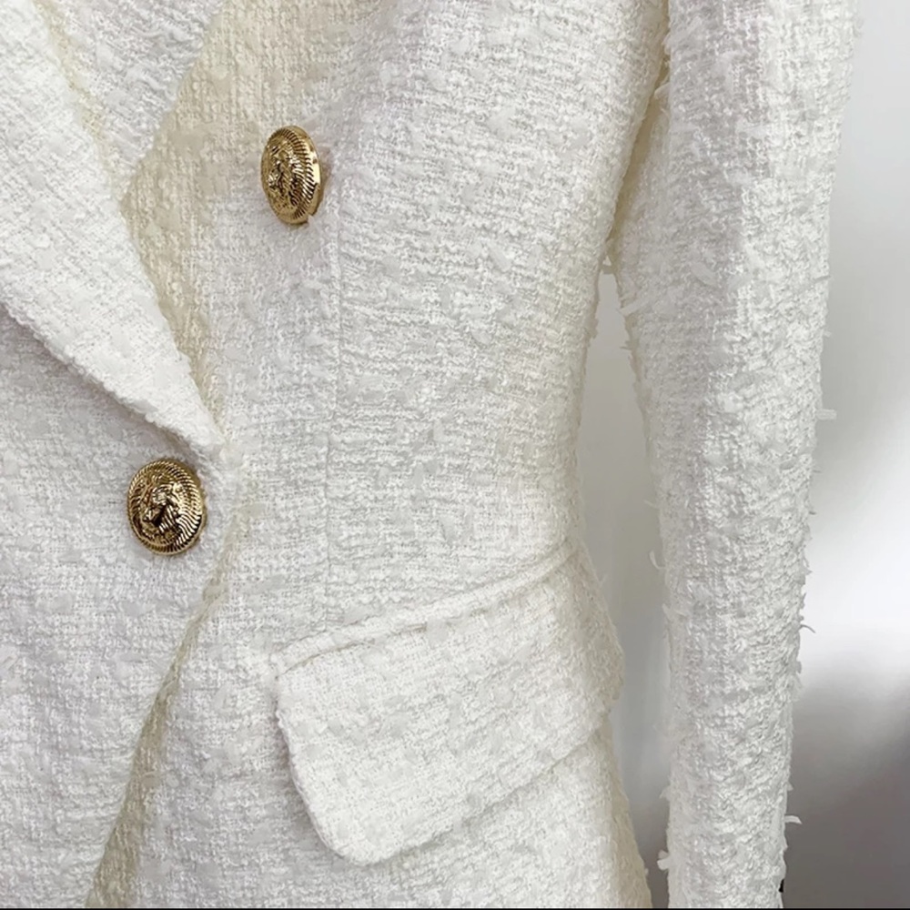 Balmain Inspired Double Breasted Goldbutton Blazer - image 3